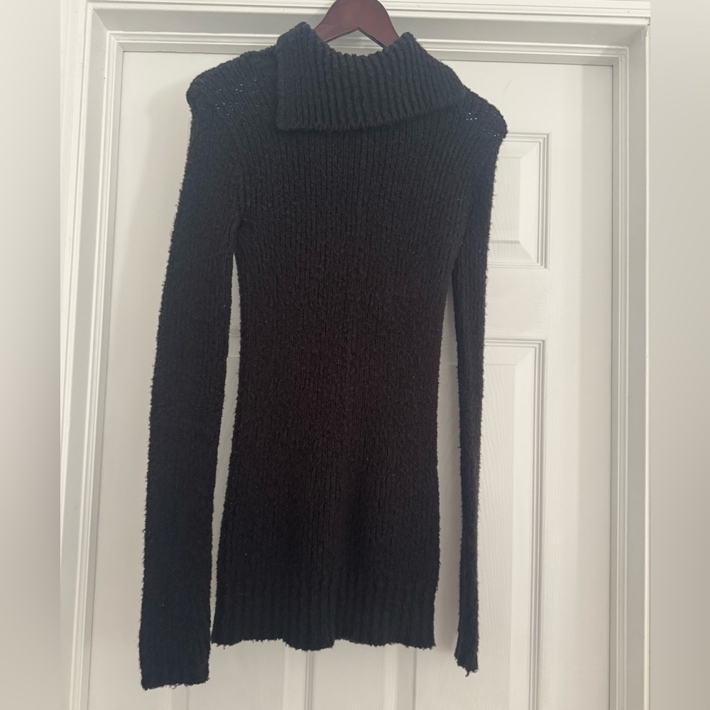 Bcbg Black Turtleneck Sweater Small